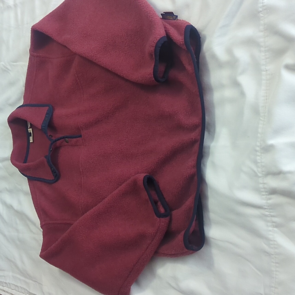 Woolrich Women's Large Burgundy Fleece Pullover